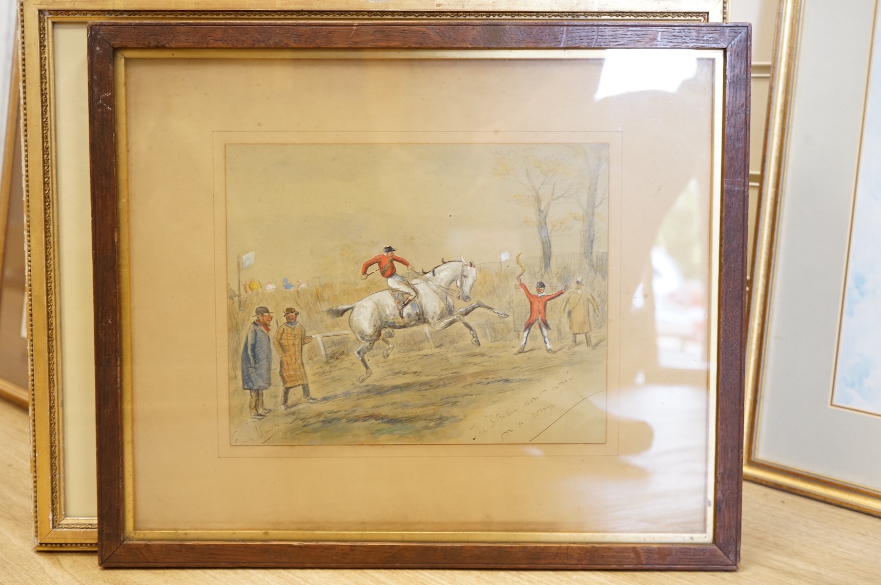 George Finch Mason (1850-1915), three horse racing interest watercolours to include: ‘The Lincolnshire Handicap 1894’ and a ‘Swell Frae The North’, each signed, largest 26 x 36cm
